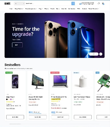 Shopify technology store design example
