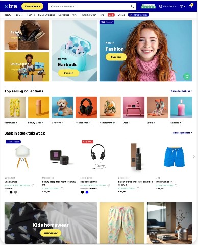 Shopify multi-category store design example