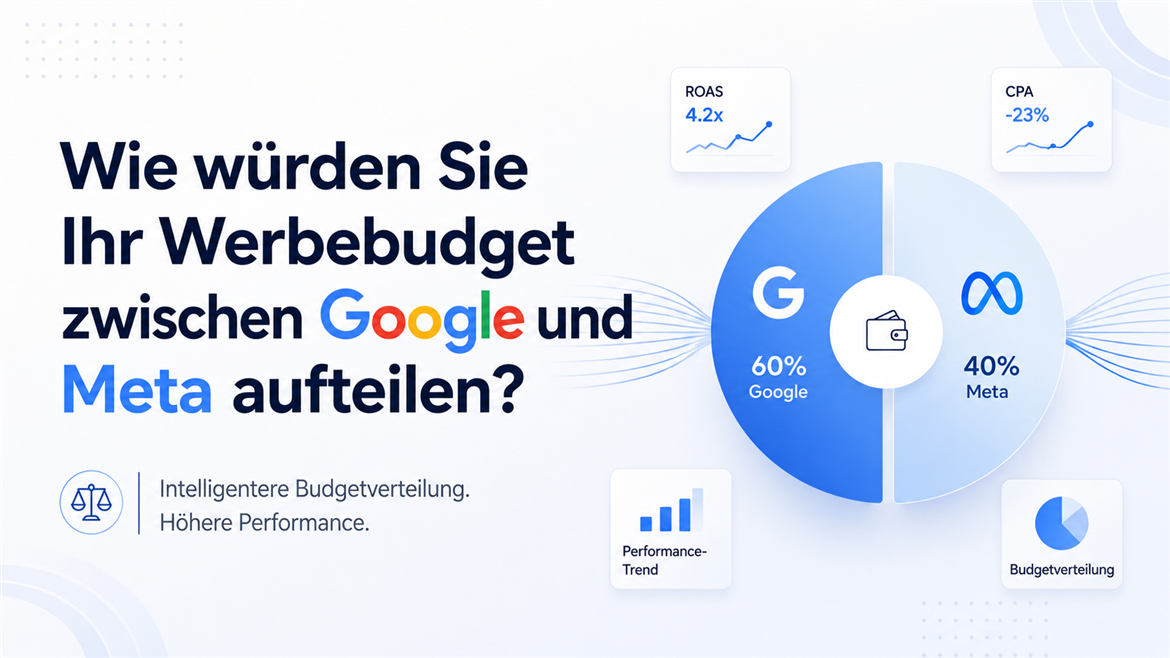 Wie sollten Sie Ihr Werbebudget zwischen Google und Meta aufteilen?